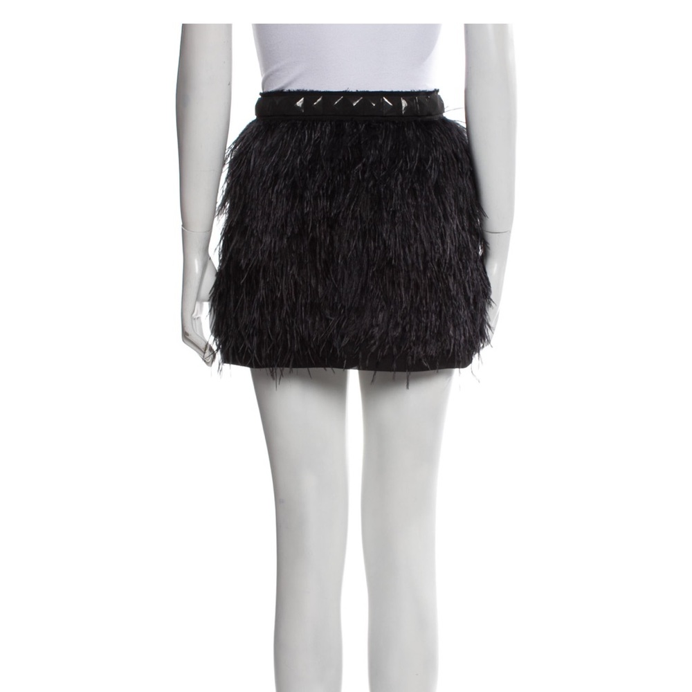 Michael kors feather skirt with studded belt